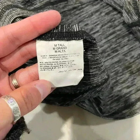 Old Navy Active Quarter Zip Gray Top Thumb Hole Semi Fitted Women’s Size Medium - Picture 6 of 6